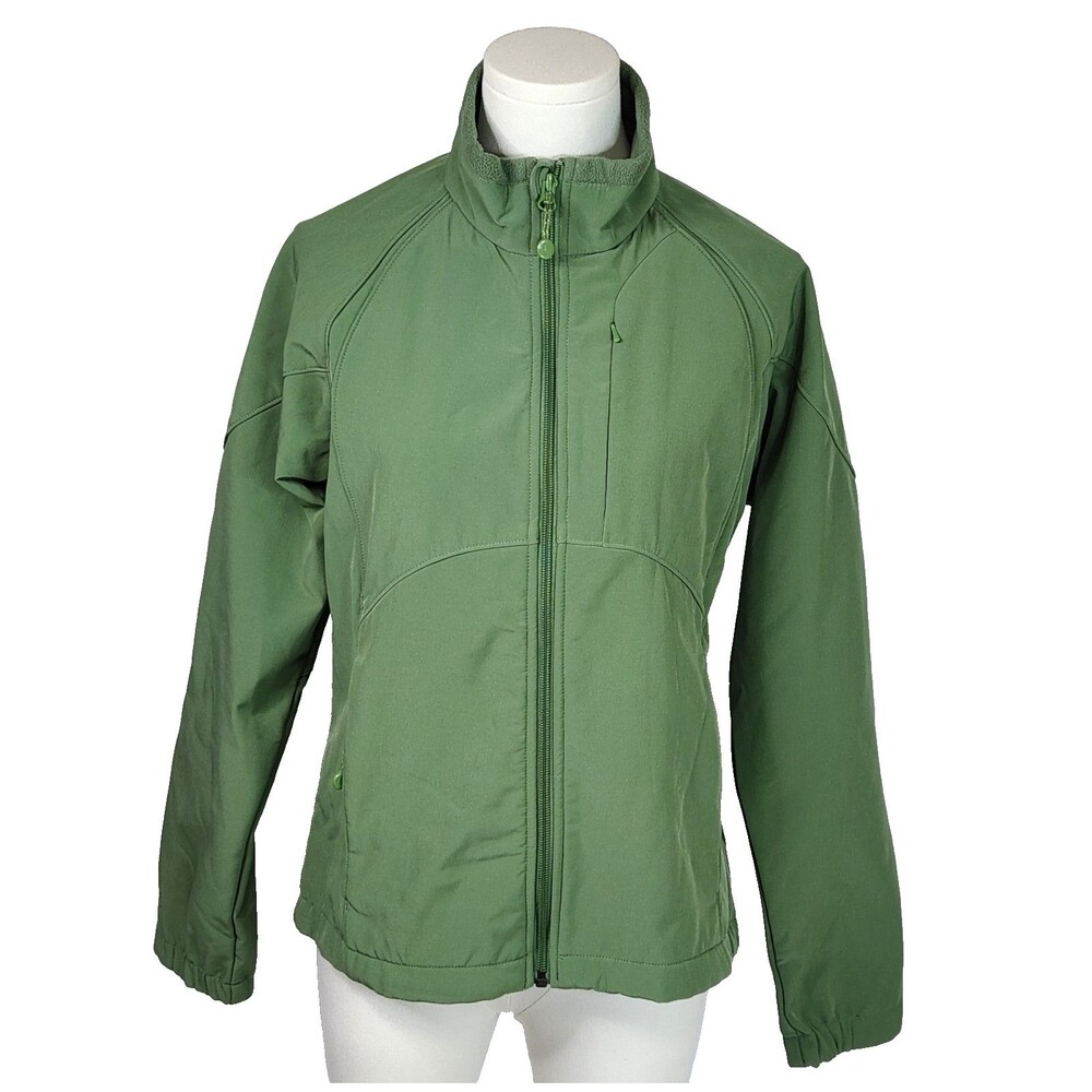 Black Diamond Green Soft Shell Full Zip Jacket Women's S Hiking Camping Gorpcore